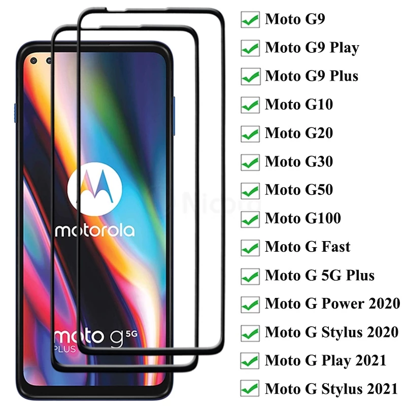 Kính Cường Lực Bảo Vệ Màn Hình Cho Motorola Moto G9 Play Plus G10 G20 G30 G50 G100 5G Plus Power Play Stylus