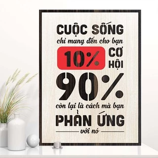 Tranh động lực BIG112: Cuộc sống chỉ mang đến cho bạn 10% cơ hội, 90% còn lại là cách bạn phản ứng với nó