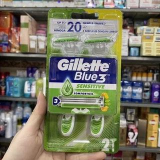 Bộ 2 Dao Cạo Râu Gillette Blue 3 Sensitive 2s