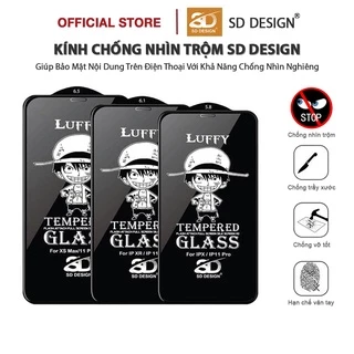 Kính Cường Lực Chống Nhìn Trộm Luffy iPhone SD DESIGN 6/6splus/7/7plus/8/8plus/x/xr/xs max/11 pro/11 promax/12/12 promax