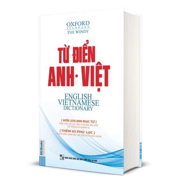 Sách - Từ Điển Anh VIệt Phiên Bản Bìa Mềm Màu Trắng - Giải Nghĩa Đầy Đủ Ví Dụ Phong Phú