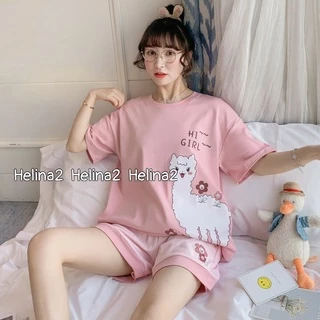 Đồ bộ nữ cộc tay mặc nhà thời trang mới nhất - Chất liệu Cotton cao cấp họa tiết siêu kute BC08 (bầu bí nhỏ bon chen)