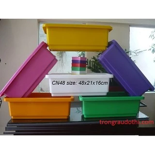 Combo 3 Chậu trồng cây thông minh kich thước 48 x 21 x 16cm