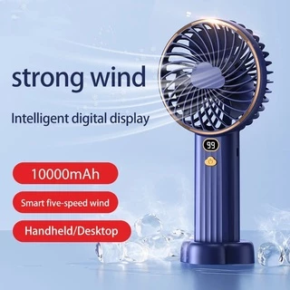 Quạt Mini TZUZL K5 Di Động Dung Tích Lớn Cầm Tay USB Sạc 5 Bánh Răng Quạt Để Bàn Làm Mát Ngoài Trời Làm Mát Du Lịch Loại Tầng Cầm Tay