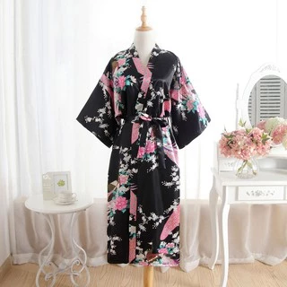 Áo ChoàNg TắM KiểU Kimono In Hoa