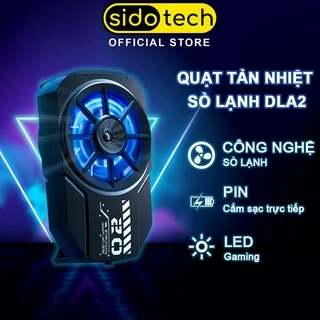 Quạt tản nhiệt điện thoại sò lạnh SIDOTECH MEMO DLA2 led gaming thiết kế nhỏ gọn làm lạnh sâu cho game thủ chơi PUBG FF