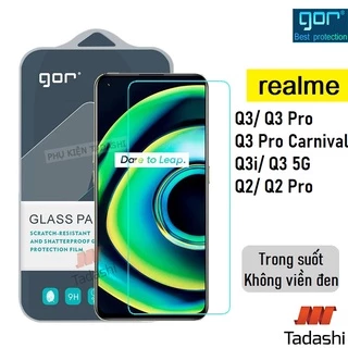 Kính cường lực Gor Realme Q3 Pro/ Q3, Realme Q2/ Q2 Pro/ Q3i/ Q3 5G Trong Suốt Cao Cấp, 9H/ Vát 2.5D - Chính hãng GOR