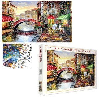 Bộ Tranh Ghép Xếp Hình 1000 Pcs Jigsaw Puzzle Tranh Ghép (75*50cm) Thành Phố Nước-H4