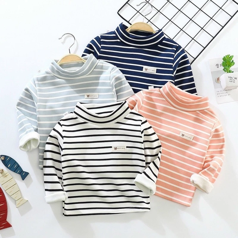 (MS49)Áo giữ nhiệt cổ 3 phân nỉ lông cao cấp siêu ấm siêu đẹp cho bé (Hàng y ảnh)