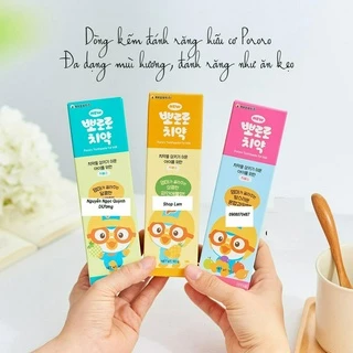 Kem đánh răng Pororo nuốt được cho bé Hàn Quốc