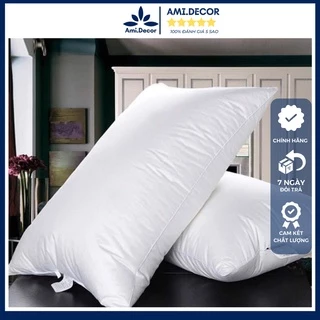 2 Ruột gối nằm bông gòn Poly cotton bông trắng kích thước 45x65 - AMI.Decor