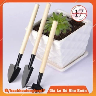 Bộ dụng cụ làm vườn mini trồng cây cảnh, sen đá, xương rồng, bonsai, tiểu cảnh