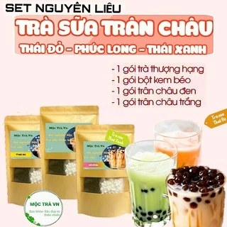 Set nguyên liệu Trà sữa Phúc Long, trà sữa Thái Xanh, trà sữa tự pha, hồng trà truyền thống