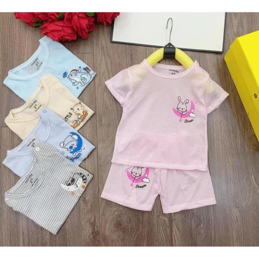 Bộ Cotton NouBaby Cài Vai Siêu Mềm Mịn Cho Bé QATE112