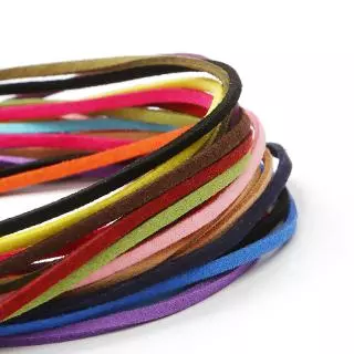 Cuộn dây da lộn nhiều màu dùng chế tác đồ trang sức vòng cổ vòng tay thủ công 3mm (4m/ cuộn)