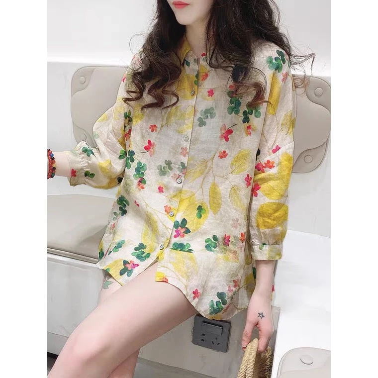 [ĐỦ BILL CÓ QUÀ] 🎁🎁 ÁO SƠ MI HOA TIỂU THƯ CAO CẤP (Có ảnh thật)
