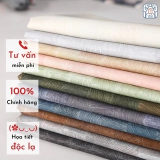 CFG-1 Vải cotton 100% tự nhiên🍒Chuanshui🍒khổ vải 110cm , CARO XƯỚC ĐỘC LẠ - vải đẹp handmade, quilt