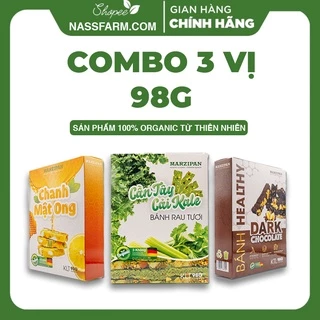 [COMBO 3 VỊ] Thanh ăn kiêng Marzipan không đường hỗn hợp hạt và RAU CỦ QUẢ ORGANIC Cao cấp