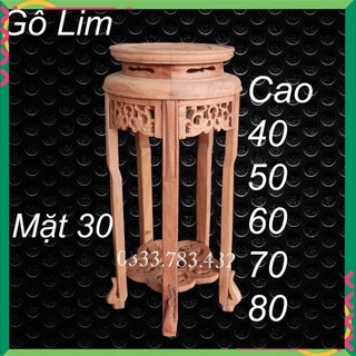 ĐÔN TRÒN PHƯỢNG TRANG TRÍ PHÒNG KHÁCH GỖ LIM MẶT 30CM