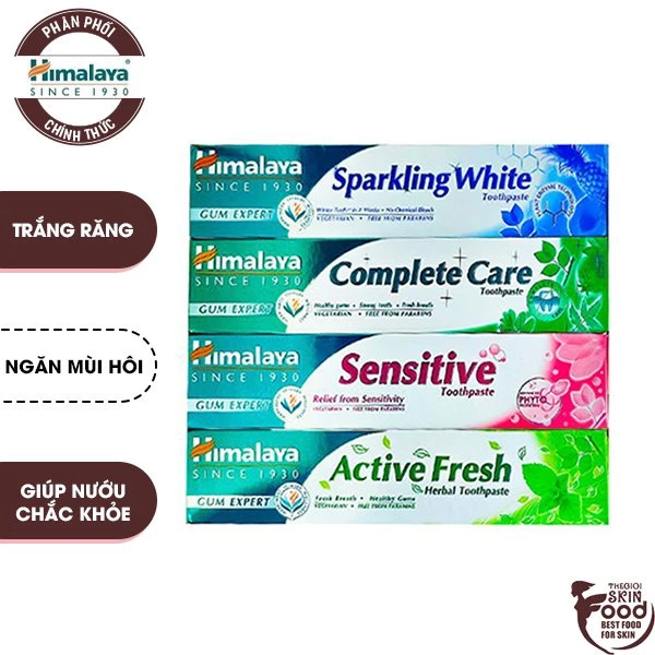 Kem Đánh Răng Giúp Răng Trắng Sáng, Loại Bỏ Mùi Hôi Himalaya Toothpaste 100g