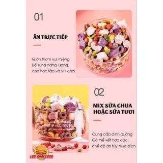 Ngũ cốc sữa chua gói màu hồng 400g loại ngon nhất