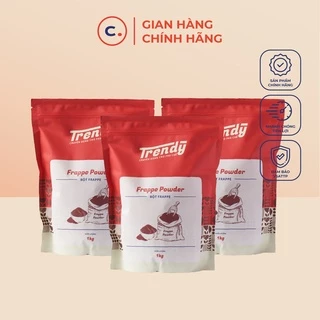 Bột Frappe Trendy túi ZIP 1kg - Nguyên liệu pha chế trà sữa, đồ đá xay béo ngậy, sánh mịn - Cam kết 100% chính hãng