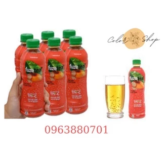 trà fuzetea đào 🍑 hạt chia chai 450ml 6chai