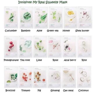 MẶT NẠ GIẤY INNISFREE MY REAL SQUEEZE MASK 20ml (NEW 2017