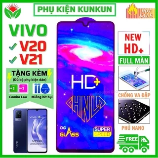 Kính Cường Lực ViVo V20 V20 SE V21 5G - Dán Full màn hình HD+ - Độ trong suốt cực cao - Chống bám vân tay tốt