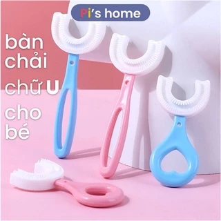 Bàn chải đánh răng cho bé, thiết kế chữ u chất liệu Silicon mềm mại chịu được lực cắn, dành cho bé từ 2 - 12 tuổi