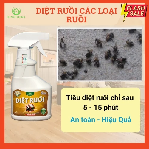 Thuốc diệt ruồi không độc hại kingbio - diệt ruồi vàng đục hoa quả, ruồi giấm, ruồi cánh bướm