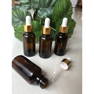 Chai thủy tinh 20ml nâu chiết serum, tinh dầu