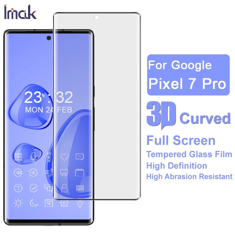 Kính Cường Lực Cong 3D Imak Bảo Vệ Toàn Màn Hình Cho Google Pixel 7 Pro