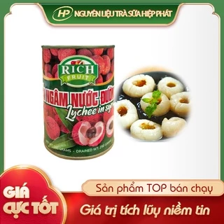 Vải ngâm nước đường RICH FRUIT 565gr - [CHUA NGỌT HÒA QUYỆN] - SP108561 - Nguyên liệu pha chế trà sữa HIỆP PHÁT