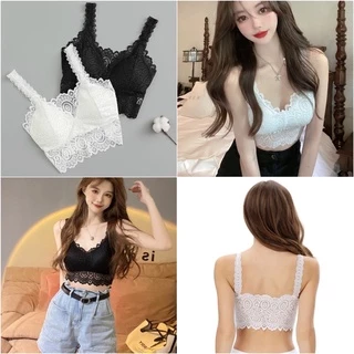 👙 Áo Bra Nữ Softie Ren 2 Dây Dáng Lửng Có Đệm Ngực Hót Mới 077 👙