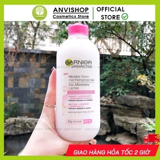 Nước Tẩy Trang Garnier Hồng Sữa Skin Active Solution Micellaire 400ml (Sữa tẩy trang Garnier)