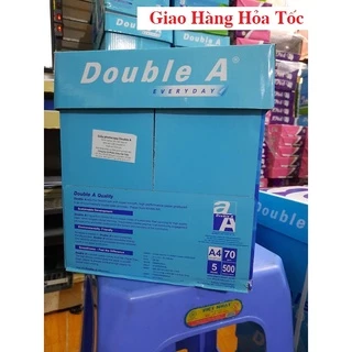 1 Thùng Giấy A4/70gsm Double A, 1 Thùng 5 Ram, 500 Tờ/Ram - Nhập Khẩu Thai Lan ( Giá Gốc )