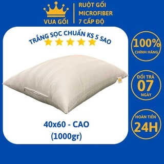 Ruột Gối Nằm Lông Vũ Nhân Tạo Cao Cấp 40x60cm VUA GỐI Deluxe Pillow Êm Ái Kháng Khuẩn Chuẩn Khách Sạn - Loại 1000gr