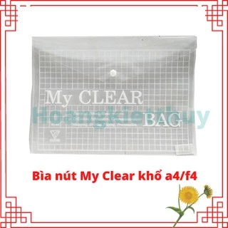 Bìa nút MYCLEAR, bìa đựng hồ sơ khổ F4, A4