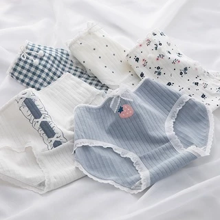 Quần lót nữ cao cấp, Quần lót nữ Cotton  viền ren dễ thương chất vải cotton cao cấp thoáng khí kháng khuẩn