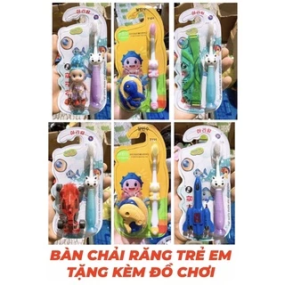 BÀN CHẢI ĐÁNH RĂNG TRẺ EM.TẶNG KÈM BÚP BÊ-SIÊU NHÂN-KÍNH-Ô TÔ…..