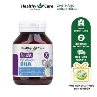 Viên uống Healthy Care High Strength DHA bổ sung dưỡng chất bổ mắt cho bé 60 viên