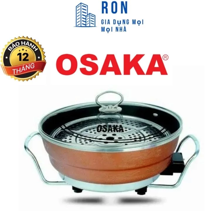 Nồi Lẩu Điện - Chảo Điện Đa Năng Osaka Họa Tiết Cao Cấp Nhật Bản