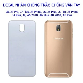 Miếng Decal Dán Lưng Trong Nhám Chống Trầy Samsung J8, J7 Pro, J7 Prime, J6 Plus, J6, J4 Plus, A8 - A6 2018,...