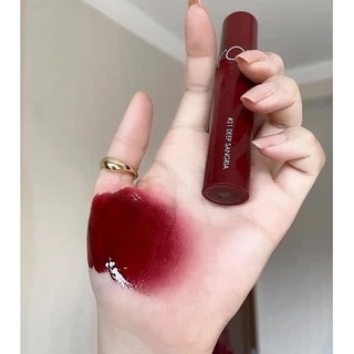 son romand bóng màu 21 đỏ mận (Romand Juicy Lasting Tint #21 Deep Sangria)