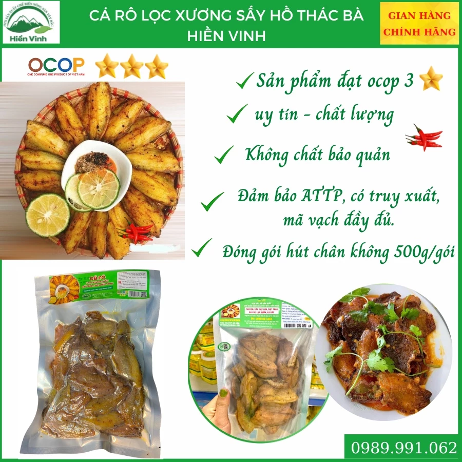 cá rô lọc rút xương sấy khô hồ thác bà thơm ngon đặc biệt