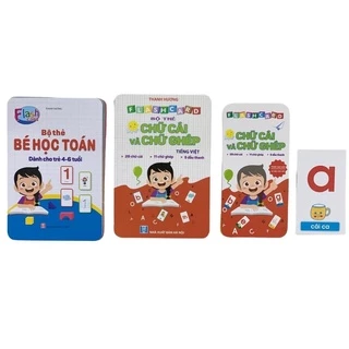 Bộ Thẻ Flashcard chữ cái chữ ghép - Bộ Thẻ  Flashcard học toán cho bé