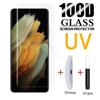 Kính Cường Lực UV Cho Samsung Galaxy ss S23 S22 S21 Note 20 Ultra S20 S10 S9 S8 10 9 8 Plus 5G 4G 2023