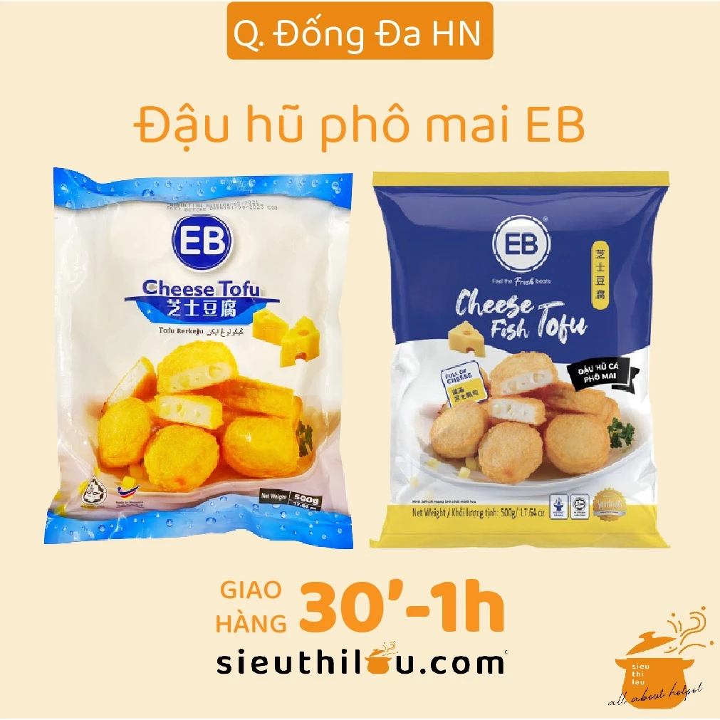 Đậu Hũ Phô Mai EB - Viên Thả Lẩu Malaysia - Siêu Thị Lẩu & Đồ Nướng