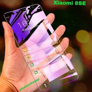 Cường lực Xiaomi Mi 8SE / Mi 8 / Mi 9 / Mi 9SE tím chống tia UV hại mắt ( tặng keo mép giấy dính bụi ) Mi 8 SE